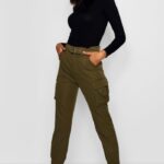 Sleek and Chic: Olive Cargo with Heels