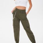 Summer Fresh: Green Cargo & White Crop Top