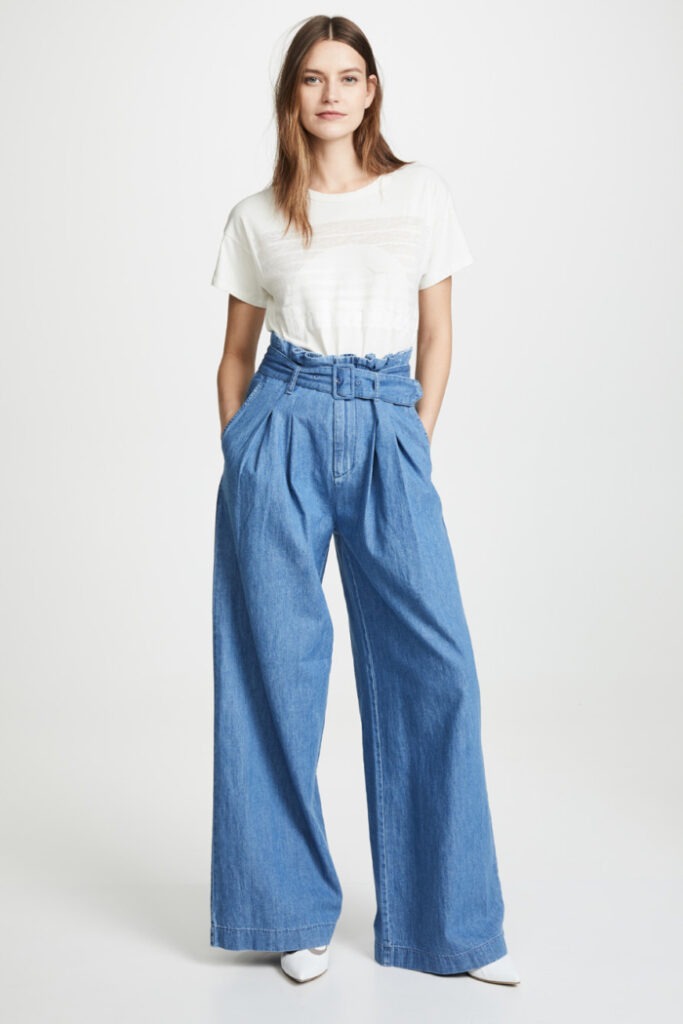 Casual and Cool Denim Wide Leg Pants