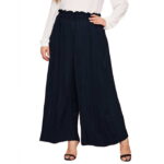 Elegant Black Pleated Wide Leg Pants