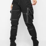 Black Cargo Pants with High Heels