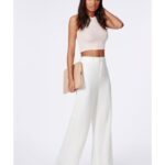 Chic High-Waisted White Wide Leg Pants