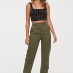 Edgy Stripes with Olive Cargo Pants