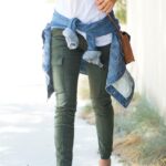 Chic Casual: Fitted Cargo with Heels