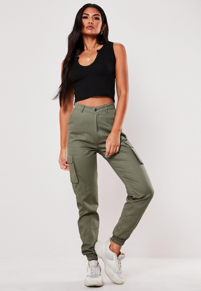 Sporty Edge in Olive Cargo Pants