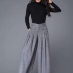 Sophisticated Gray Pleated Wide Leg Pants