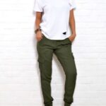 Sporty Look With Cargo Pants And White T Shirt