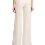 Creamy High-Waisted Wide Leg Pants